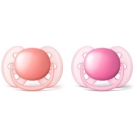 Avent Philips Ultra Soft - Соска-пустышка силиконовая ортодонтическая, для девочек, 6-18 мес, 2 шт
Avent Philips Ultra Soft - Соска-пустышка силиконовая ортодонтическая, для девочек, 6-18 мес, 2 шт
