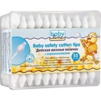 Babyline Baby Safety Cotton Tips - Ватные палочки детские с ограничителем, 55 шт
Babyline Baby Safety Cotton Tips - Ватные палочки детские с ограничителем, 55 шт