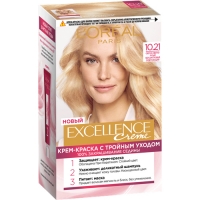 Loreal Paris Excellence - Крем-краска для волос, 10.21 Светло-светло русый перламутровый осветляющий, 1 шт
Loreal Paris Excellence - Крем-краска для волос, 10.21 Светло-светло русый перламутровый осветляющий, 1 шт