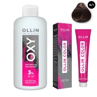 Ollin Professional Ollin Color - Набор (Перманентная крем-краска для волос, оттенок 6/1 темно-русый пепельный, 100 мл + Окисляющая эмульсия Oxy 3%, 150 мл)
Ollin Professional Ollin Color - Набор (Перманентная крем-краска для волос, оттенок 6/1 темно-русый пепельный, 100 мл + Окисляющая эмульсия Oxy 3%, 150 мл)