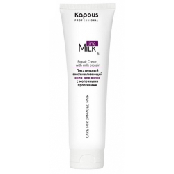 Kapous Milk Line - Питательный восстанавливающий крем для волос с молочными протеинами «Milk Line» 150 мл Kapous Milk Line - Питательный восстанавливающий крем для волос с молочными протеинами «Milk Line» 150 мл