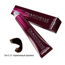L'Oreal Professionnel Diarichesse - Краска для волос Диаришесс 5.31 Коричневый пралине 50 мл L'Oreal Professionnel Diarichesse - Краска для волос Диаришесс 5.31 Коричневый пралине 50 мл
