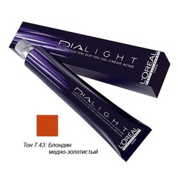 L'Oreal Professionnel Dialight - Краска для волос Диалайт 7.43 Блондин медно-золотистый 50 мл L'Oreal Professionnel Dialight - Краска для волос Диалайт 7.43 Блондин медно-золотистый 50 мл
