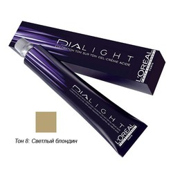 L'Oreal Professionnel Dialight - Краска для волос Диалайт 8 Светлый блондин 50 мл L'Oreal Professionnel Dialight - Краска для волос Диалайт 8 Светлый блондин 50 мл