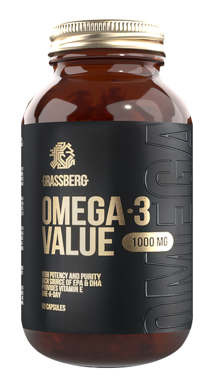 Купить Grassberg Omega 3 Value - Биологически активная добавка к пище .