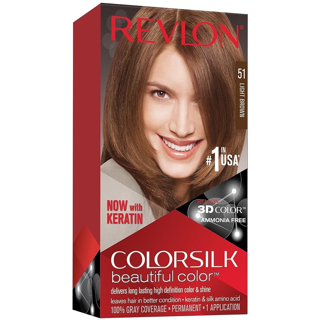 Купить Revlon Professional Colorsilk - Профессионал Набор для окрашивания  волос в домашних условиях оттенок 51 Светло-каштановый (крем-активатор +  краситель + бальзам) в интернет-магазине Professional Hair в Москве