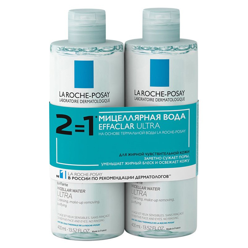 Купить La Roche Posay Мицеллярная вода Effaclar Ultra 400 мл х 2 шт. в ...