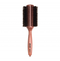 Фото EVO - Круглая щетка для волос [Брюс] с натуральной щетиной, диаметр 38 мм