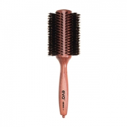 Фото EVO - Круглая щетка для волос [Брюс] с натуральной щетиной, диаметр 38 мм