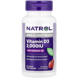 Natrol - Витамин D3 быстрорастворимый со вкусом клубники 2000, 90 таблеток фото Фото Natrol - Витамин D3 быстрорастворимый со вкусом клубники 2000, 90 таблеток