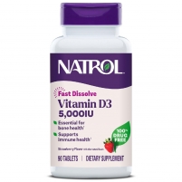 Фото Витамин D3 быстрорастворимый со вкусом клубники 5000, 90 таблеток