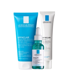 Фото La Roche Posay - Набор для жирной проблемной кожи с сывороткой (корректирующий крем-гель DUO(+) 40 мл + ультра-концентрированная сыворотка 30 мл + очищающая матирующая маска 100 мл)