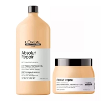 L'Oreal Professionnel - Набор Absolut Repair для восстановления поврежденных волос (шампунь 1500 мл + маска 500 мл) шампунь для восстановления поврежденных волос absolut repair e3547500 300 мл