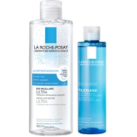 La Roche Posay - Набор для очищения и тонизации (Мицеллярная вода для очищения чувствительной кожи лица и глаз, 400 мл + Успокаивающий тоник для чувствительной кожи лица и глаз, 200 мл)