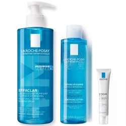 Фото La Roche Posay Effaclar - Набор (Крем-гель Duo[+] для проблемной кожи, 40 мл + Очищающий гель, 400 мл + Успокаивающий тоник, 200 мл)