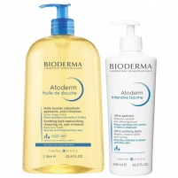 Фото Bioderma - Набор для ежедневного ухода для тела: бальзам, 500 мл + масло для душа, 1 л