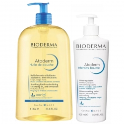 Фото Bioderma - Набор для ежедневного ухода для тела: бальзам, 500 мл + масло для душа, 1 л