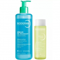 Фото Набор для очищения жирной кожи (гель 400 мл + лосьон 200 мл)