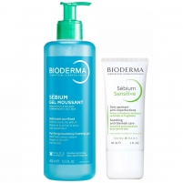 Фото Набор для ежедневного ухода для жирной кожи: гель 400 мл + крем 30 мл