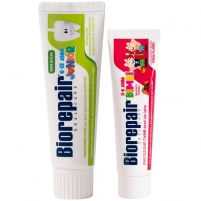 Фото Biorepair - Набор детских зубных паст: Strawberry 50 мл + Mint 75 мл