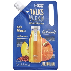 Фото Missha - Кремовая освежающая маска для гладкости кожи Skin Fitness с экстрактами тыквы и красных бобовых, 10 г
