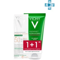 Vichy - Набор Очищение и защита для кожи, склонной к несовершенствам (солнцезащитный флюид UV-Clear SPF 50+ 40 мл + очищающий гель 50 мл) estee lauder сыворотка для борьбы с несовершенствами кожи clear difference