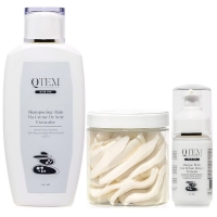 Qtem - Набор для восстановления и роста сухих уставших волос, 3 средства набор для упаковки голография красный бант 9см