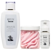 Qtem - Набор для восстановления и роста ломких, неэластичных волос, 3 средства набор для упаковки синий микс 4 ленты 3м 4 банта