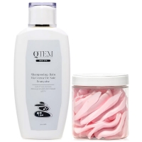 Qtem - Набор для восстановления и роста ломких, неэластичных волос, 2 средства набор для упаковки голография золотой бант 9см
