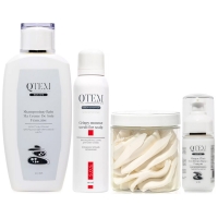 Qtem - Набор средств для ухода за сухими уставшими волосами, 4 средства набор для упаковки перламутр сиреневый 2 банта лента