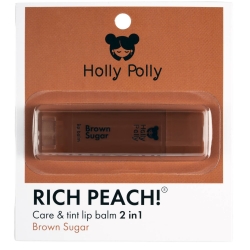 Фото Holly Polly - Оттеночный бальзам для губ Rich Peach! Brown Sugar коричнево-персиковый, 4,9 г