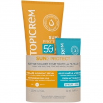 Фото Topicrem - Набор 3+: увлажняющее солнцезащитное молочко SPF50+ 200 мл + желе после загара 50 мл