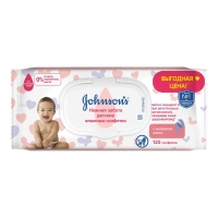 

Johnson & Johnson - Детские влажные салфетки «Нежная забота» 120 шт