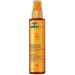 Фото Nuxe Sun Tanning Oil Protection SPF10 - Масло тонирующее для лица и тела с низкой степенью защиты, 150 мл