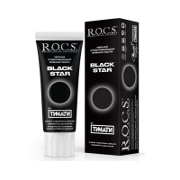 R.O.C.S. Black Edition - Зубная паста Черная отбеливающая, 74 гр curaprox щетка зубная черная black is white паста зубная миниверсия biw