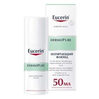 Eucerin - Увлажняющий матирующий флюид для проблемной кожи, 50 мл makeup obsession фиксирующий спрей матирующий matte magic