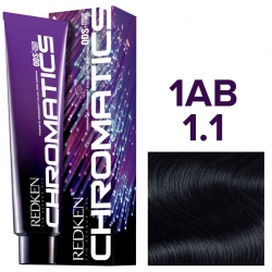 Фото Redken Chromatics - Краска для волос без амиака, 1.1 / 1AB Пепельный Синий, 60 мл