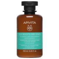Apivita - Шампунь балансирующий для жирных волос с мятой перечной и прополисом, 250 мл тонизирующий шампунь для волос с охлаждающим эффектом alpha homme pro
