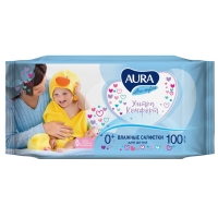 Aura - Влажные салфетки для детей Ultra Comfort 0+, 100 шт