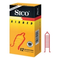 Sico - Презервативы ribbed, 3 шт