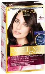 Фото L'Oreal Excellence - Краска для волос, тон 400 Brown, 270 мл
