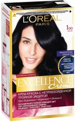 Фото L'Oreal Excellence - Краска для волос, тон 100 Black, 270 мл
