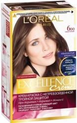 Фото L'Oreal Excellence - Краска для волос, тон 600 Dark, 270 мл