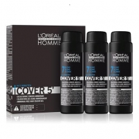 Фото L'Oreal Professionnel - Тонирующий гель Homme Cover 5', 4 Шатен, 3 х 50 мл