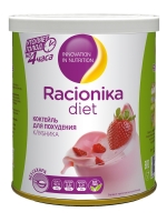 Racionika Diet - Белковый коктейль для похудения со вкусом клубники, банка 350 гр
