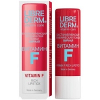 Librederm Vitamin F Rich Lipstick - Помада гигиеническая восстанавливающая, жирная, 4 г комплект evo гигиеническая помада гиалурон для очень сухой кожи губ 2 8 г х 2 шт