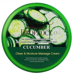 Фото Deoproce Premium Clean Moisture Cucumber Massage Cream - Крем массажный с экстрактом огурца, 300 г