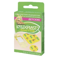 Luxplast - Детский цветной полимерный пластырь "Пластуля", 20 шт