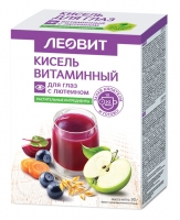 Леовит - Кисель Витаминный для глаз с лютеином. 5 пакетов по 18 г. Упаковка 90 г вкусные ягоды в вашем саду