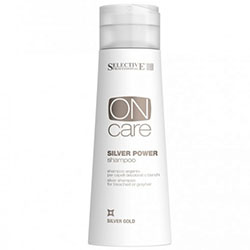 Фото Selective On Care Tech Silver Power Shampoo - Серебряный шампунь для обесцвеченных или седых волос, 250 мл